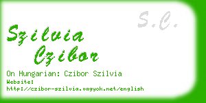 szilvia czibor business card